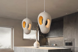 Embracing Imperfection: Retro Wabi-Sabi Resin Ceiling Lamp