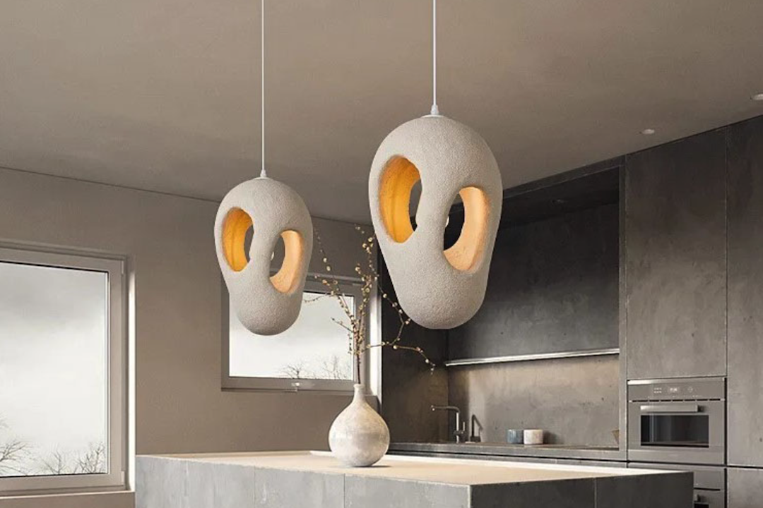 Embracing Imperfection: Retro Wabi-Sabi Resin Ceiling Lamp