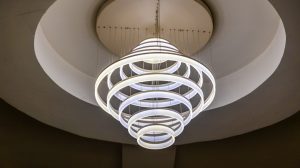 Elegant Multi-Light Glass Bubble Chandelier for High Ceilings