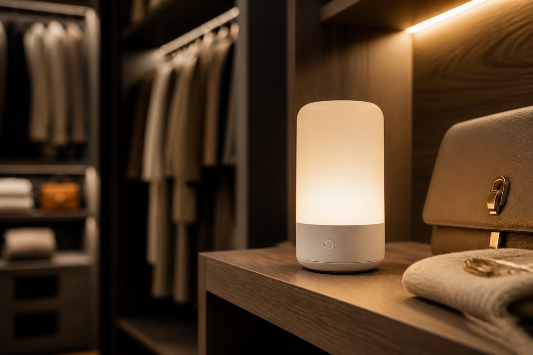 Touch Control Cordless Lamp for Walk-In Closet