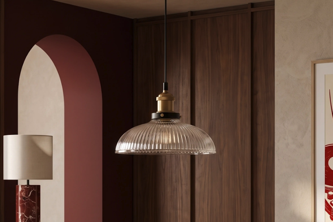 Vintage Inspired Ribbed Glass Reading Lamp for Cozy Workspace Charm